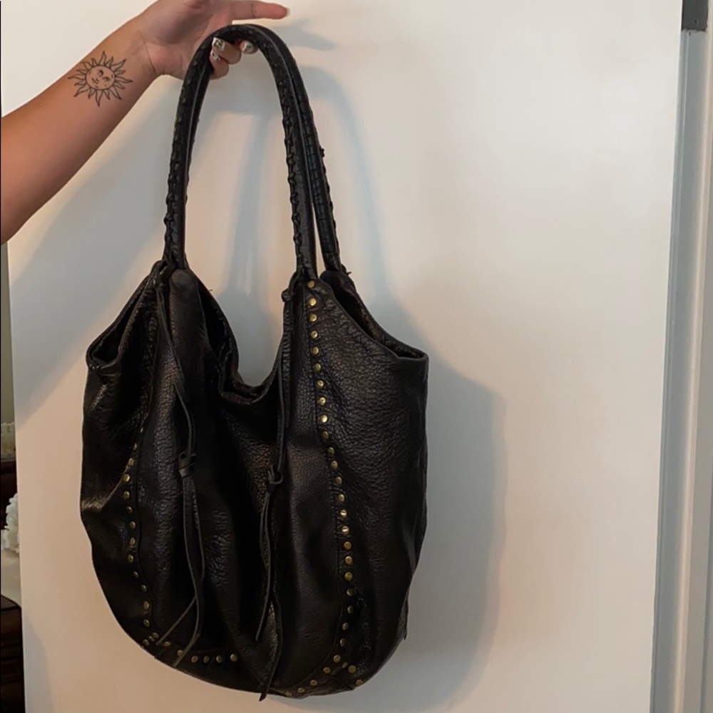 Linea Pelle large leather hobo handbag